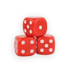 Dice - Red - W6 - Plastic - 0 5/8in