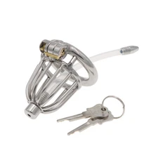 Stainless Steel Chastity Lock Hollow Breathable CB Lock Gay Men's Ring Cgae Lock