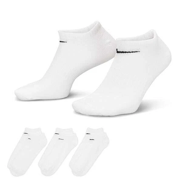 NIKE 3 PAIR PACK NO SHOW TRAINER LINER SOCKS ANKLE SOCKS SIZES 2 - 14 UK