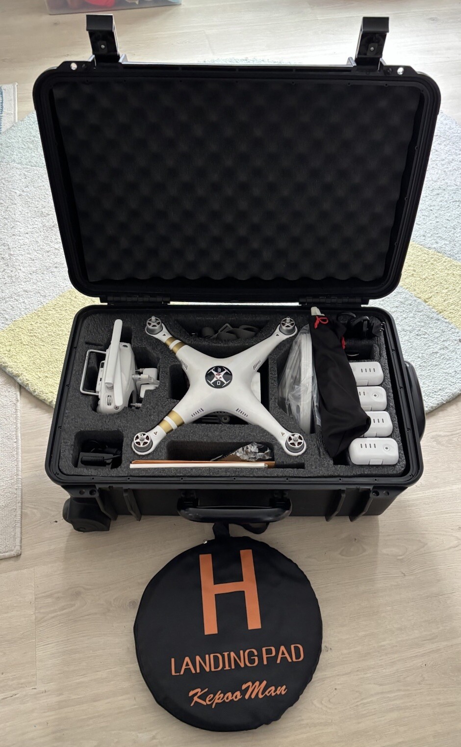 DJI Phantom 3 Pro 4K Drone with 4 Batteries and Carrying Case-image