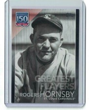 Rogers Hornsby 2019 Topps 2 150 YEARS GREATEST PLAYERS BLACK /299 CARDINALS