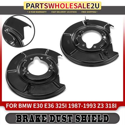 2Pcs Rear Driver & Passenger Brake Dust Shield for BMW 318i 325e 325i 325iX Z3