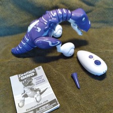 Zoomer Dino Purple T-Rex Dinosaur Robot training guide, remote, charge chord
