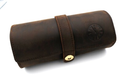 YVE & DOM Uhren Rolle / Reisetasche - echtes Vintage Leder