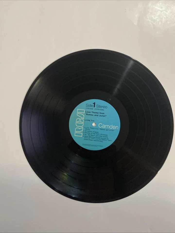 LOVE THEME FROM ROMEO AND JULIET LIVING TRIO 1969 RCA RECORDS VINYL - Image 3 of 3