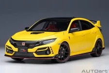1/18 Honda Civic Type R (FK8) RHD Sunlight Yellow 2021 Model By Autoart 73225