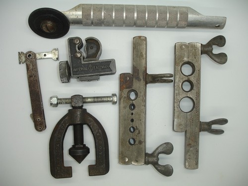 Plumbing Imperial Tube Flaring tool kit LOT forged steel 174-F Pipe Cutter plug