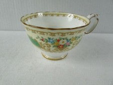 Crown Staffordshire Footed Teacup Floral Bone China England 15645