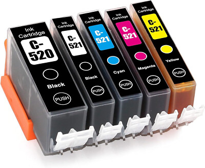 Set Cartucce Compatibili Canon CLI521 C/M/Y + PGI520 Nero Per PIXMA MP560 MP620 MP630 - Foto 3