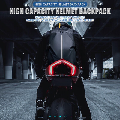 Motorcycle Bagpack Waterproof CHCYCLE Motorcycle Helmet Backpack - Waterproof Large Capacity Riding Bag With Reflective Safety Strip Accesorios Para Moto - View #2