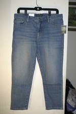 Ralph Lauren LRL Jeans Co Classic Straight Cropped Perry Wash NWT Size 12 NEW  