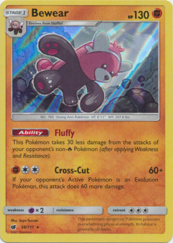 Bewear 56/111 Crimson Invasion Holo Rare Near Mint NM Pokemon DNA GAMES