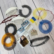 80s 90s Vintage Hair Accessory Lot Stretchy BANANA Hair Clips Beaded Combs Pins