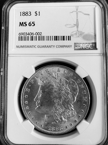 1883 P Morgan Dollar, MS65, Fresh NGC Grade! - Picture 7 of 18