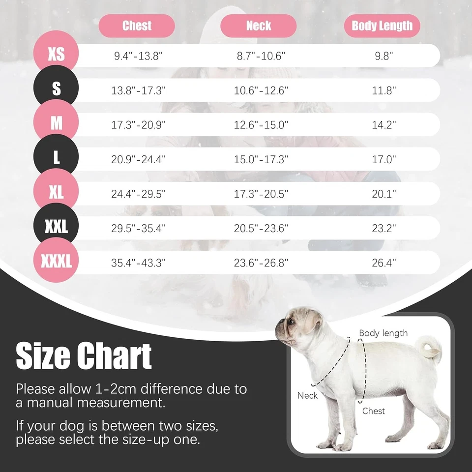 Warm Dog Coat, Reversible Waterproof Winter Dog Jacket Coat - British Style... - Image 3 of 4