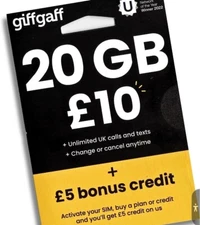 United Kingdom PAYG SIM Card for Visiting UK & Europe w/ 5￡Bonus, Activate While