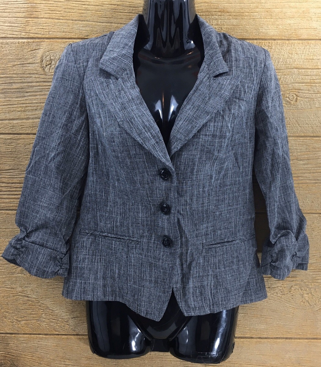 Blazer Femme élégant Elie Tahari Taille 6 - Gris En Rayon - Occasion En Très Bon état
