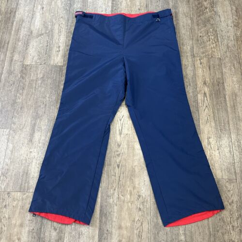 Vintage Columbia Mens Size XX Large Blue Red Reversible Full Zip Snow Pants XXL - Picture 1 of 11