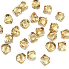 SCB547 Light Colorado Topaz Brown 6mm Xilion Bicone Swarovski Crystal Bead 24pc
