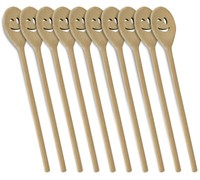 10Er Set Metaltex 570302010 KochlöFfel Smiley Aus Buchenholz Mit Smiley-Aussc...