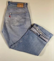 True Vintage Levis 501 Selvage blue denim USA big E 33 x 27.5