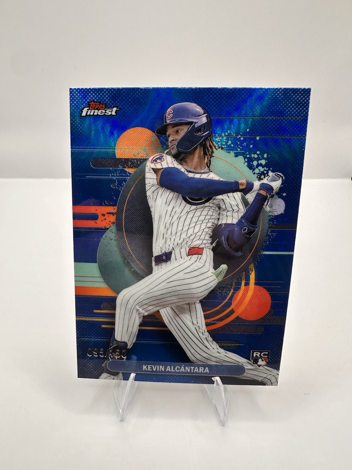 2025 Topps Finest - Uncommon Kevin Alcantara #167 Blue Refractor /150 (RC)