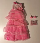 Vintage 1960's Mattel Barbie Romantic Ruffles Pink Dress #1871 Good Condition 08