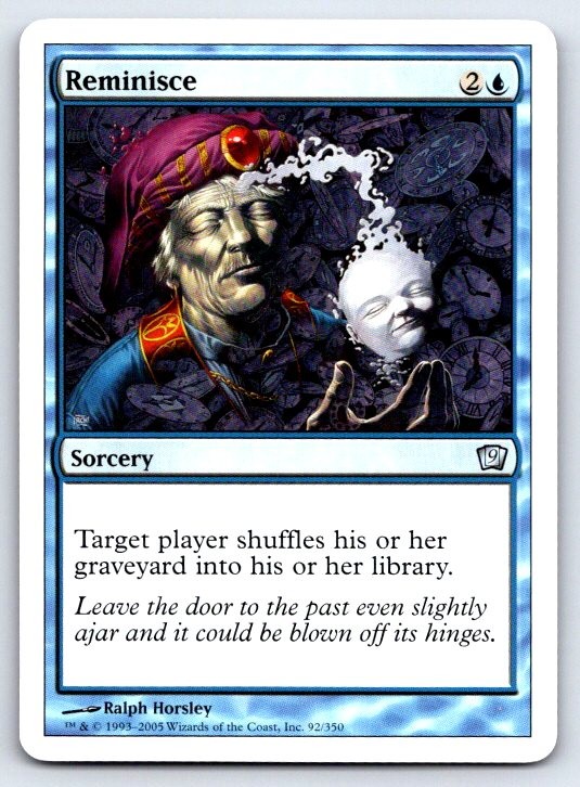 Reminisce 92 Uncommon 9th Edition Magic: The Gathering Lightly Played