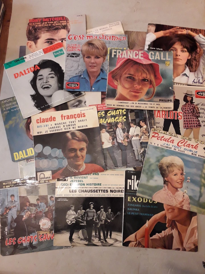 Gros lot Disques Vinyles Ep 45T Années 60 - Photo 2/3