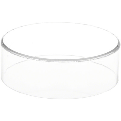 Plymor Clear Acrylic Round Cylinder Display Riser, 2'' H x 6'' D