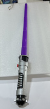 Mace Windu Lightsaber Star Wars Hasbro 2002 Purple Silver Black Vintage Toy