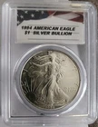 1994 Silver American Eagle $1 - Brilliant Uncirculated - Album toning  Key Date