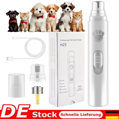 UltraLeiser Profi Krallenschleifer für Hunde/Katzen Elektrische Nagelknipser USB