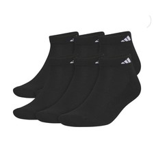 Adidas Original Cushioned Ankle Socks Kids Unisex 3 Pairs - Black DZ9379 KXXL