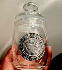 Collectible US House of Representatives Glass Jar with Seal
