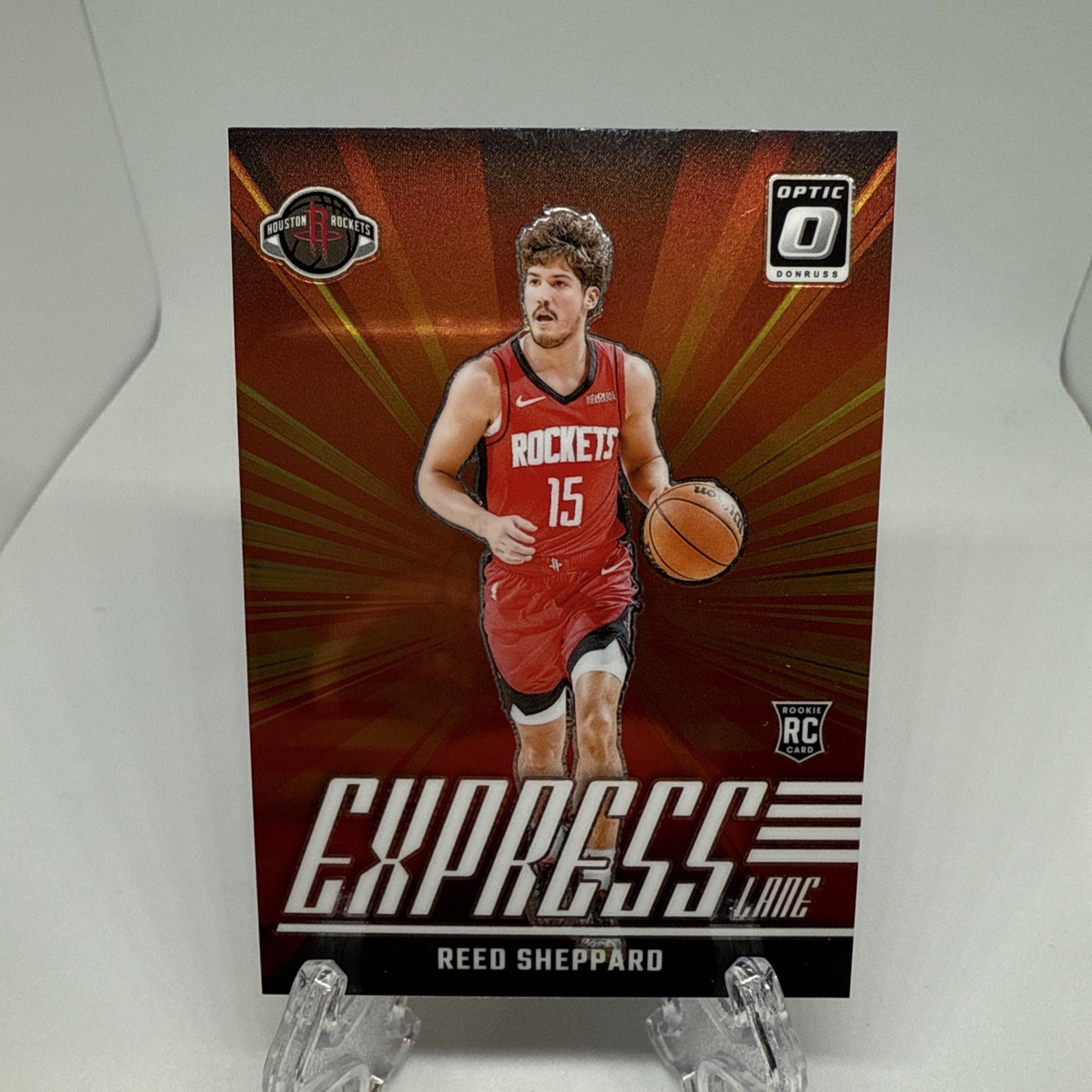Reed Sheppard Rookie RC 2024-25 Panini Donruss Optic Express Lane #16 Rockets