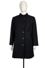 VINTAGE Forecaster Of Boston Women  s Long Wool Peacoat Size 12 Black Union Tag