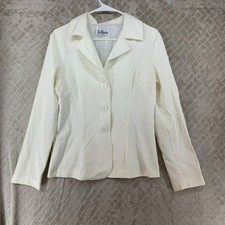 Cool Collection Blazer Jacket Womens Large White Office Business Lightweight