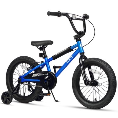 PRIDE キッズサイクル 青26インチ 18in Kids BMX Bike w/ Training Wheels Coaster Brake Ages 6-9 Sky
