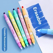6Color/Set Double-ended Erasable Highlighter Kawaii Stationery Creative Graffiti