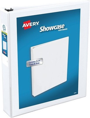 Showcase Economy View Binders w/Slant Rings 1.5in White - 1EA