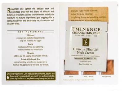 Eminence Organic Skin Care Lot of 6 Hibiscus Ultra Lift Neck Cream