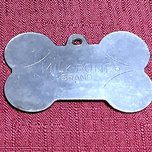Milk Bone Brand Silver Tone Dog License Tag
