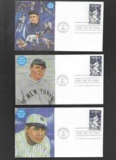 US FDC FIRST DAY COVERS  # 2046 BABE RUTH  1983 BASEBALL  LOT / SET OF 5 BY TCMA