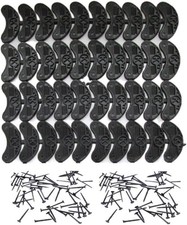40 Pcs Shoe Heel Repair Plates Rubber Heel Taps Sole Repair Pads with Nails Blac