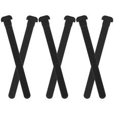 6Pcs Adjustable PVC Binding Ladder Straps for Snowboard and Skate Durable Black