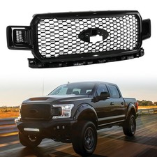 Gloss Black Front Bumper Upper Grille Grill Fit For 2018-2020 Ford F-150 F150