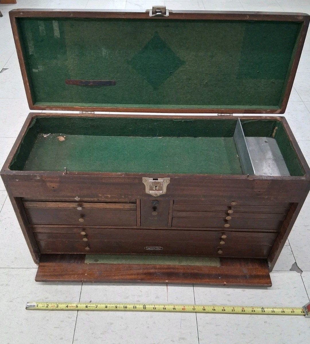 RARE Gerstner & Sons 052 MOHOGANY Machinist Tool Chest-11 Drawer