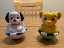 Disney Sassy Teeter Toddlers RolyPoly Toys Simba Lion King 101 Dalmations Puppy