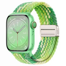 46mm 42mm Braided Nylon Loop Magnetic For Apple Watch Series 10 Watch Band Strap